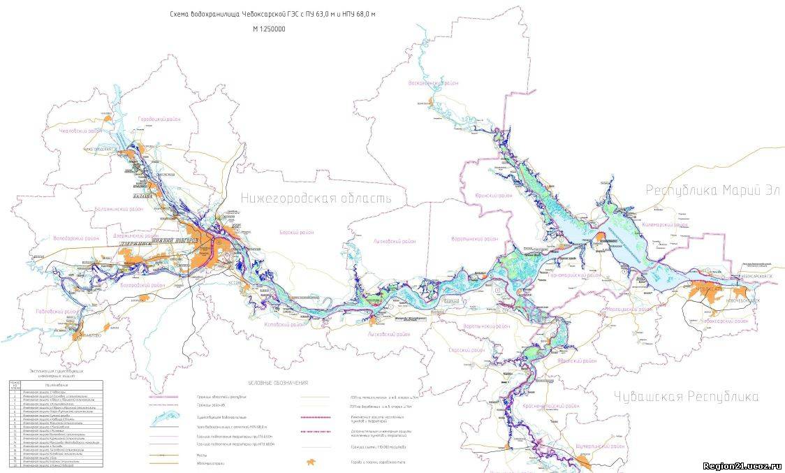 Карта нерестовых участков нижегородской области